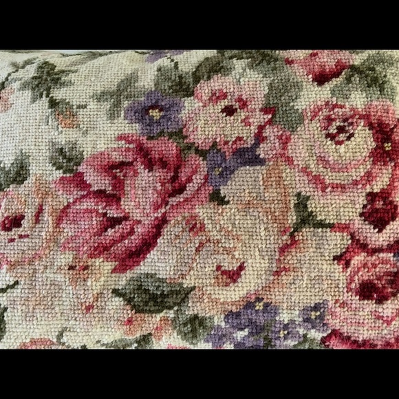 Embroidery Floral Accent Pillows - Picture 3 of 7